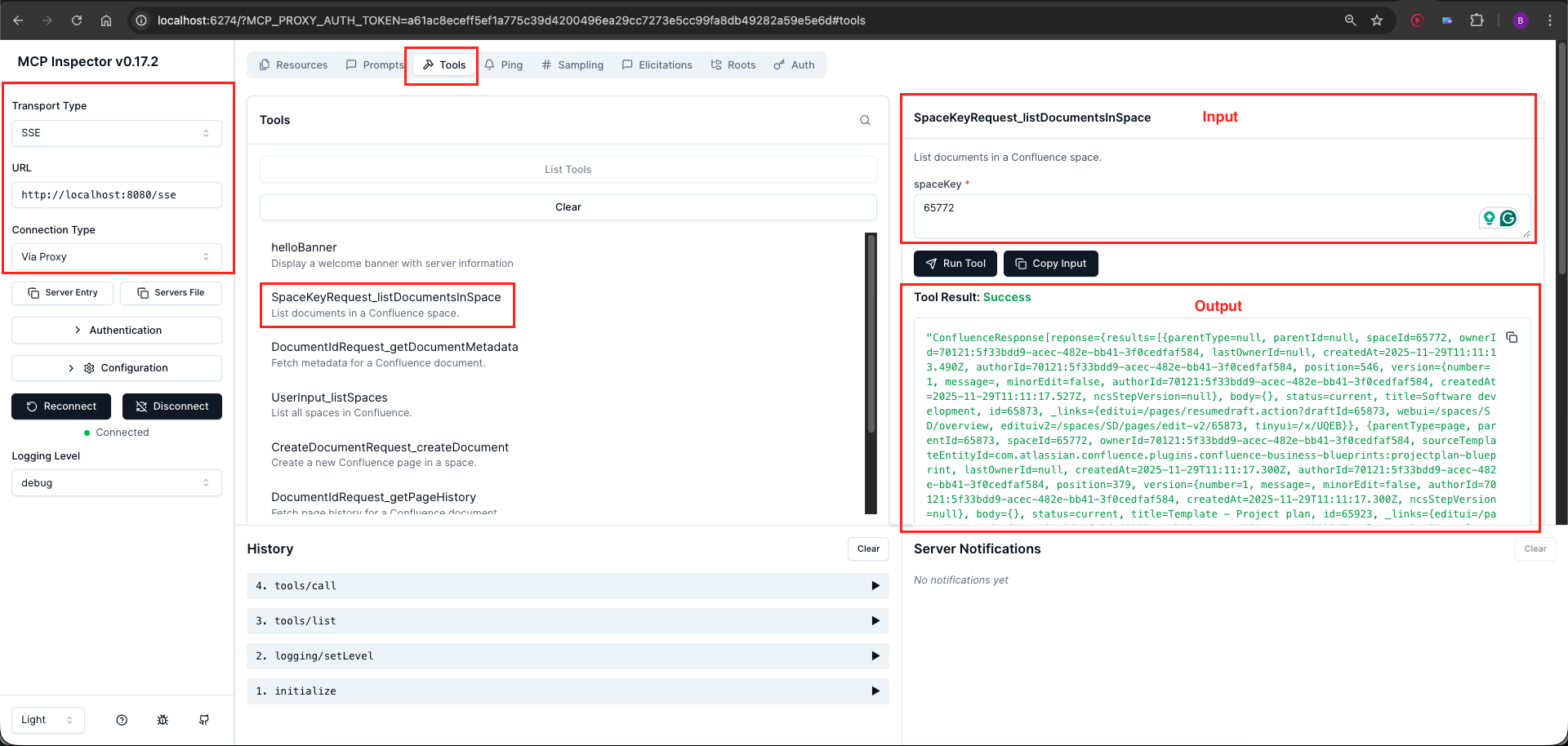 Confluence MCP Server - List Documents in Specified Space