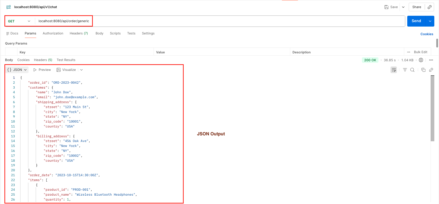 2. Generic JSON Output Without User Defined Schema - LangChain4j Structured Output